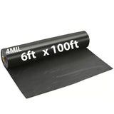 Black Poly Tarp 4 Mil 6' X 100'