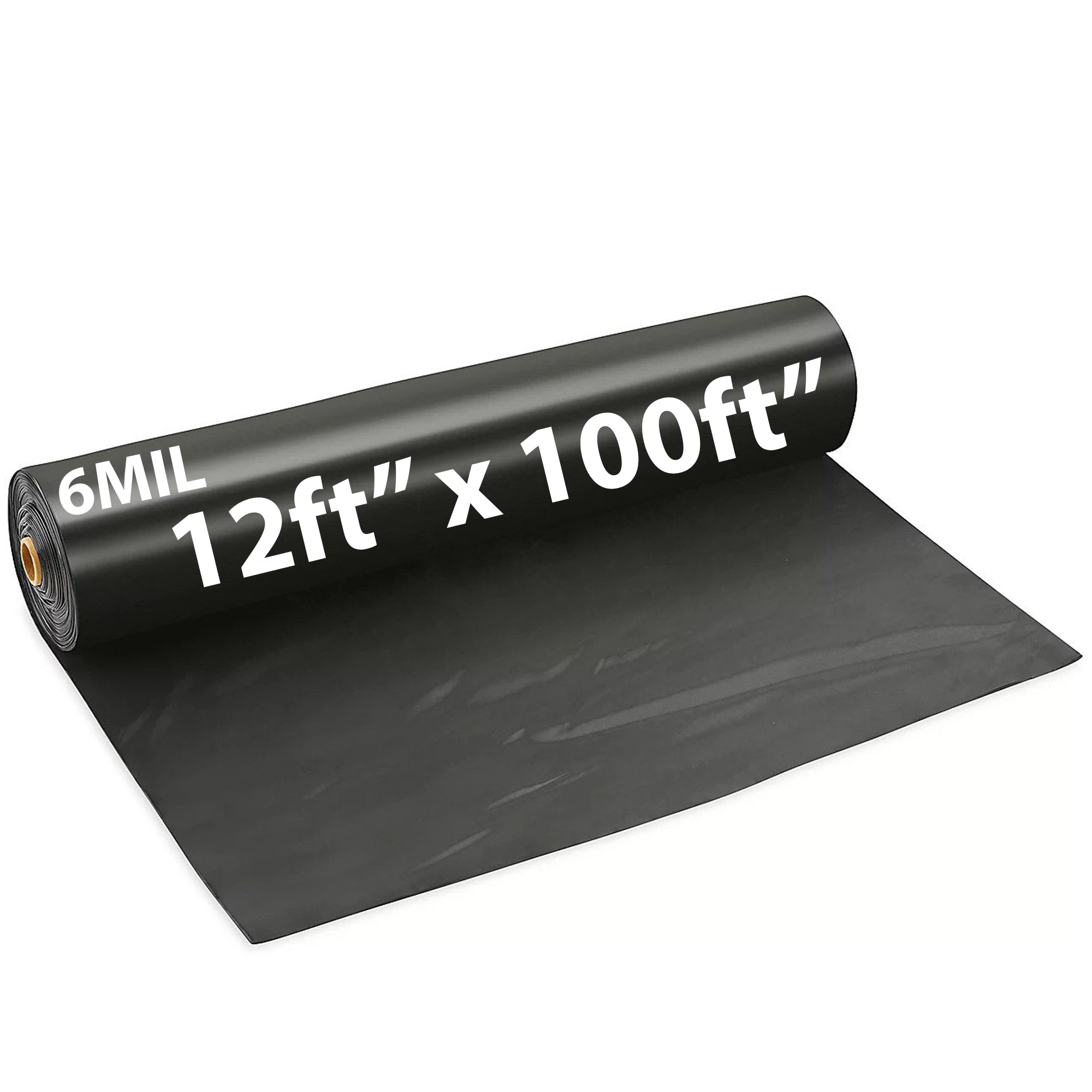 Black Poly Sheeting Tarp 6 Mil 12ft (width) X 100ft (Long)