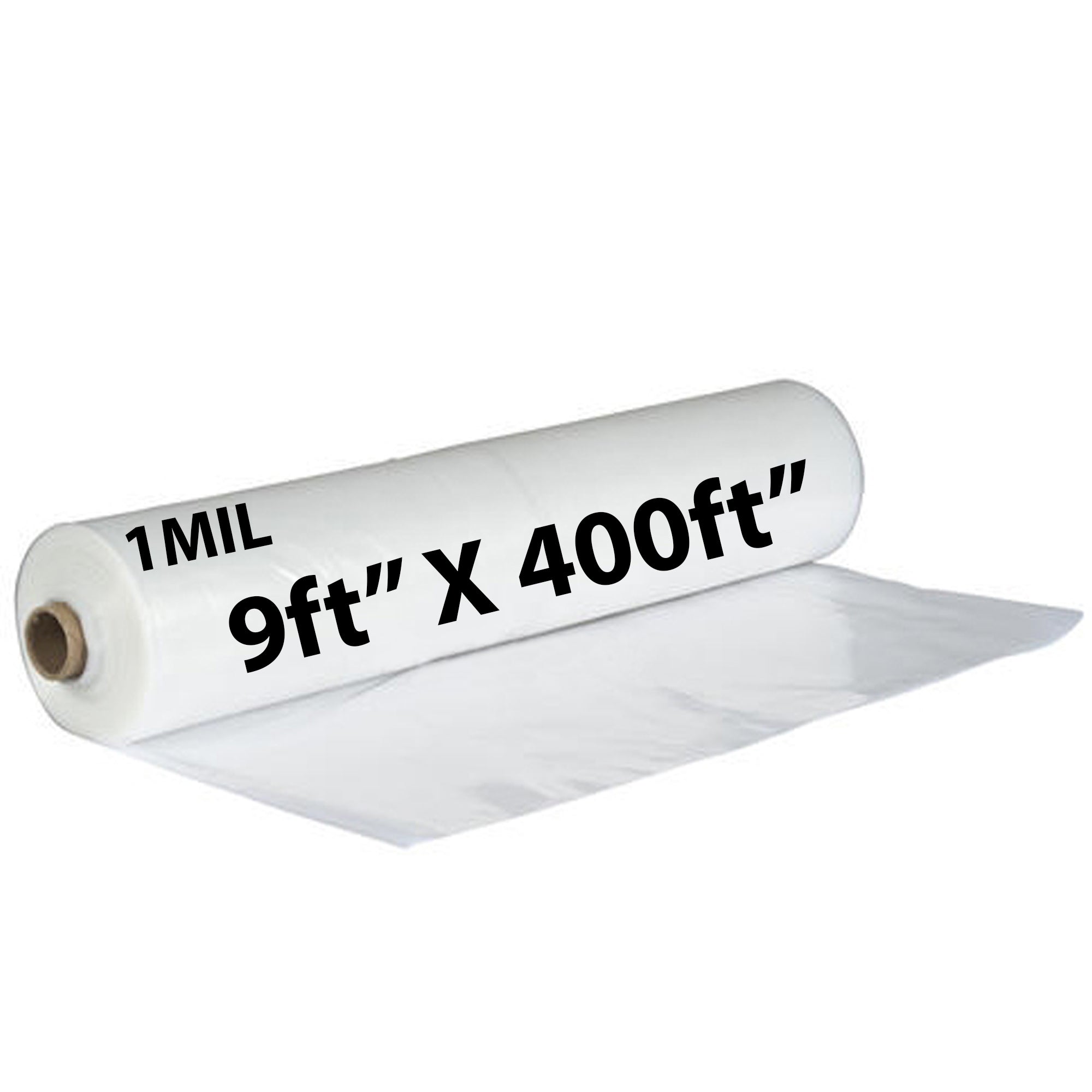 Clear Poly Sheeting Tarp 1Mil 9ftx400ft Thick Frosted Plastic Tarp