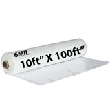 Clear Poly Sheeting Tarp 6 Mil 10ft (width) X 100ft (Long)