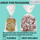Clear Gusseted Poly Bags Size: 6 Inch x 3.5 Inch x 15 Inch thickness: 1.5 Mil