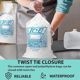 9X18 inches Ice Bags with Twist Ties Printed 1.2 Mil Metallocene (mPE)