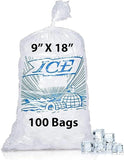 9X18 inches Ice Bags with Twist Ties Printed 1.2 Mil Metallocene (mPE)