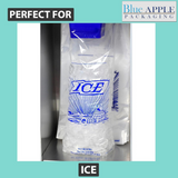 11X19+4 BG+1.5 LP inches Ice Bags on Header Printed 8 lb 1.25 Mil