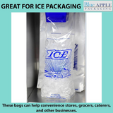 11X19+4 BG+1.5 LP inches Ice Bags on Header Printed 8 lb 1.25 Mil
