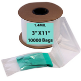 Kwik-Fill® Pre-Opened Bags on Roll 1.4 Mil 3"x11" 10000 Bags