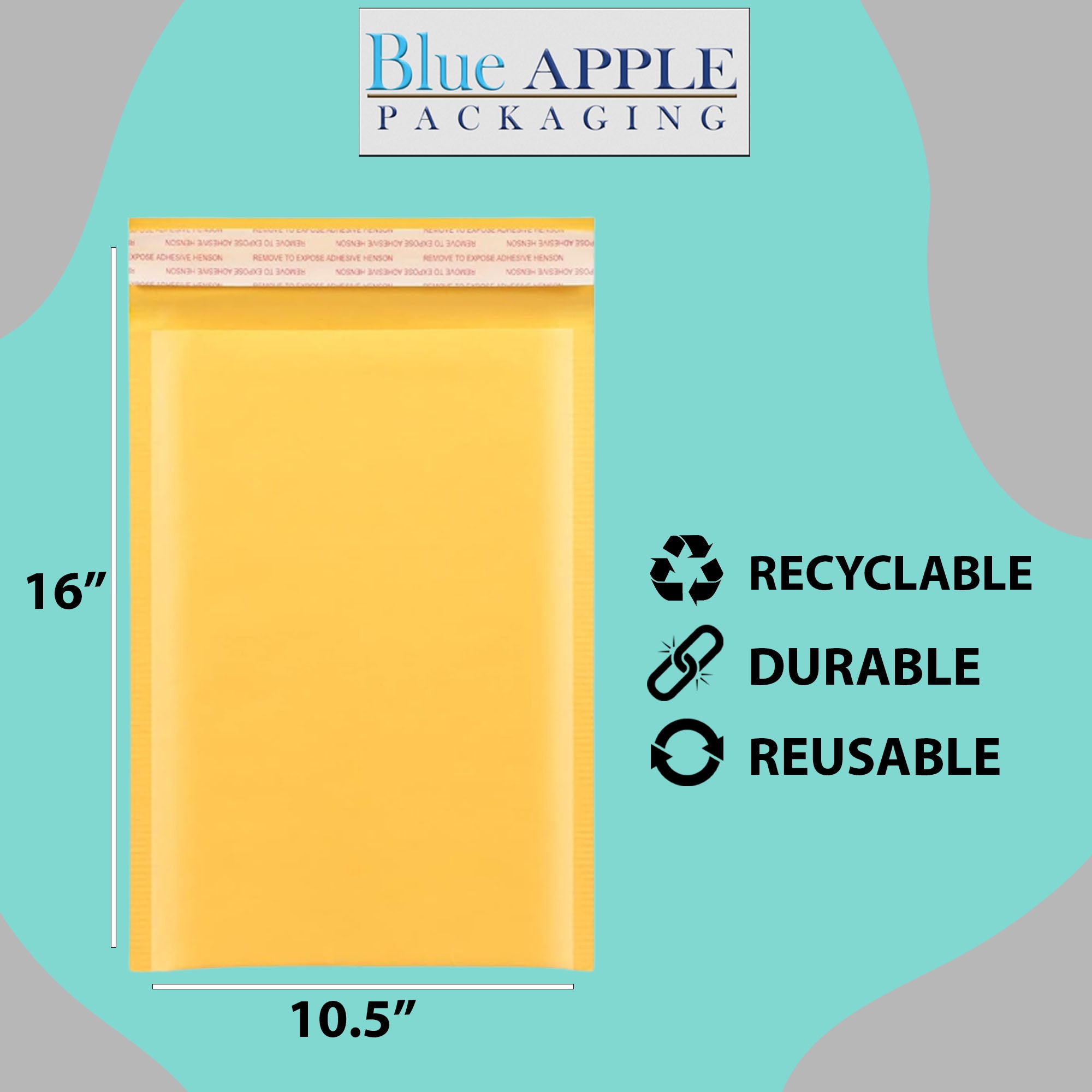 Kraft Bubble Mailer 10.5 X 16 inches - #5 Pack Of 100 Envelopes