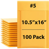 Kraft Bubble Mailer 10.5 X 16 inches - #5 Pack Of 100 Envelopes