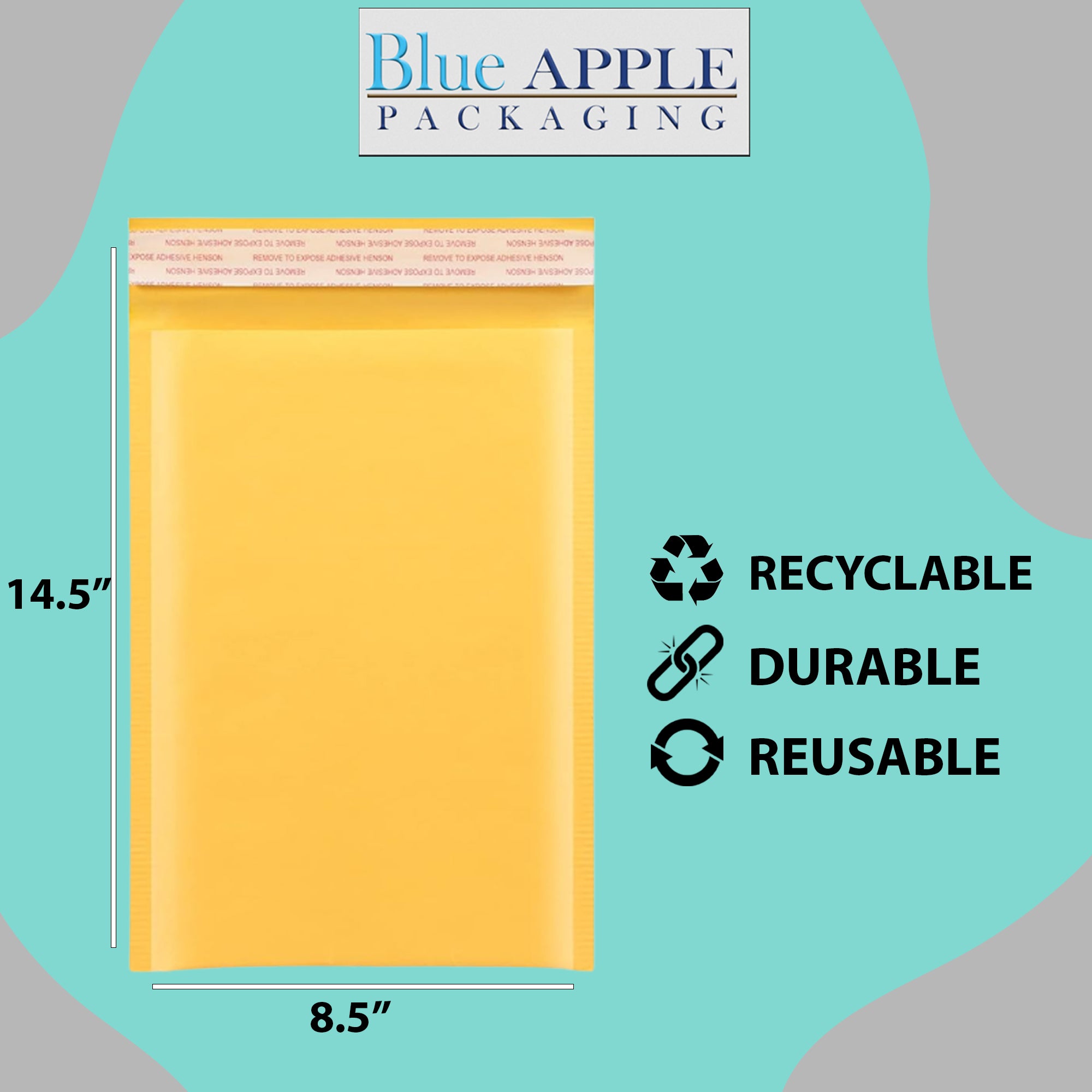 Kraft Bubble Mailer 8.5 X 14.5 inches - #3 Pack Of 100 Envelopes