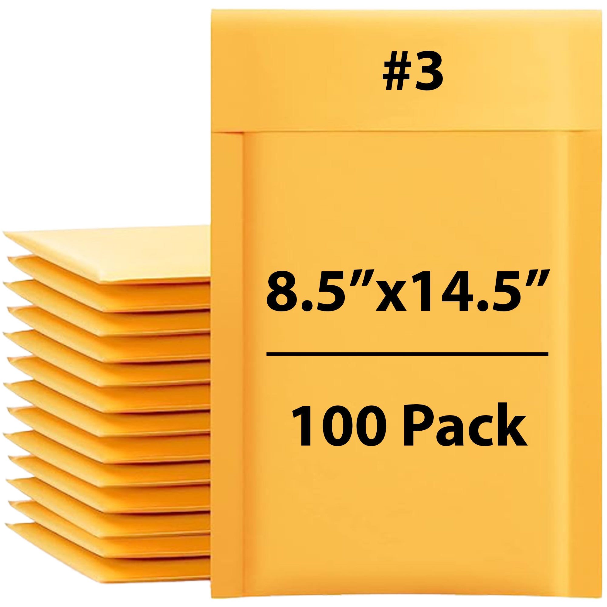 thumbnail image 2 of 100 Pack #3 Kraft Bubble Envelopes 8.5x14.5 | Padded Shipping Mailers By Supply Hut 2 of 6