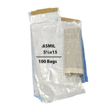 Clear Newspaper Bags 5.5" X 15" 0.65 Mil 100 Bags