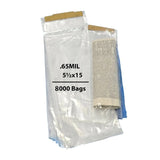 Clear Newspaper Bags 5.5" X 15" 0.65 Mil 8000 Bags