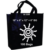 16X6X12+6 BG Inch Take Out Bags 80GSM Reusable Grocery Bags NWPP