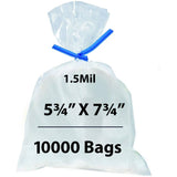 Flat Polypropylene Bags 1.5 Mil 5.75X7.75 inches 10000 Bags