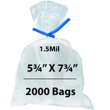 Flat Polypropylene Bags 1.5 Mil 5.75X7.75 inches 2000 Bags