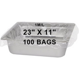 23X11 inches Pan Liners Poly Nylon 1 Mil Half Pan Shallow PN