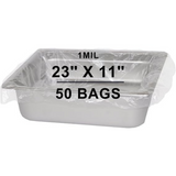 23X11 inches Pan Liners Poly Nylon 1 Mil Half Pan Shallow PN