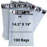 Poly Mailers #6 Size: 14.5 inch (width) X 19 inch (Height) Pack of 100 Bags