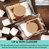 10X8+3 inches Lip and Tape Resealable Bags Co-Extruded 1.25 Mil PPE