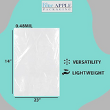 23X14 inches Poly Pan Liners 0.48 Mil Half Pan Med and Deep PTL