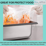 23X14 inches Poly Pan Liners 0.48 Mil Half Pan Med and Deep PTL