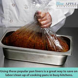 23X14 inches Poly Pan Liners 0.48 Mil Half Pan Med and Deep PTL