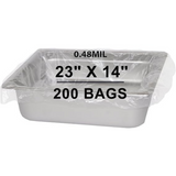 23X14 inches Poly Pan Liners 0.48 Mil Half Pan Med and Deep PTL