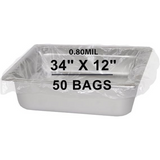 34X12 inches Poly Pan Liners 0.8 Mil Full Pan Shallow and Medium PTL
