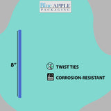 Plastic Twist Ties 8 inch Blue