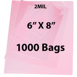 Pink Anti Static Bags 2 Mil 6" X 8" 1000 Bags