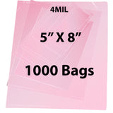 Pink Anti Static Bags 4 Mil 5" X 8" 1000 Bags