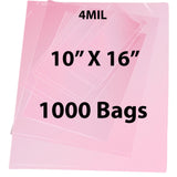 Anti Static Bags Flat 4 Mil 10 inch (width) X 16 inch (Height) Pack of 1000 Bags