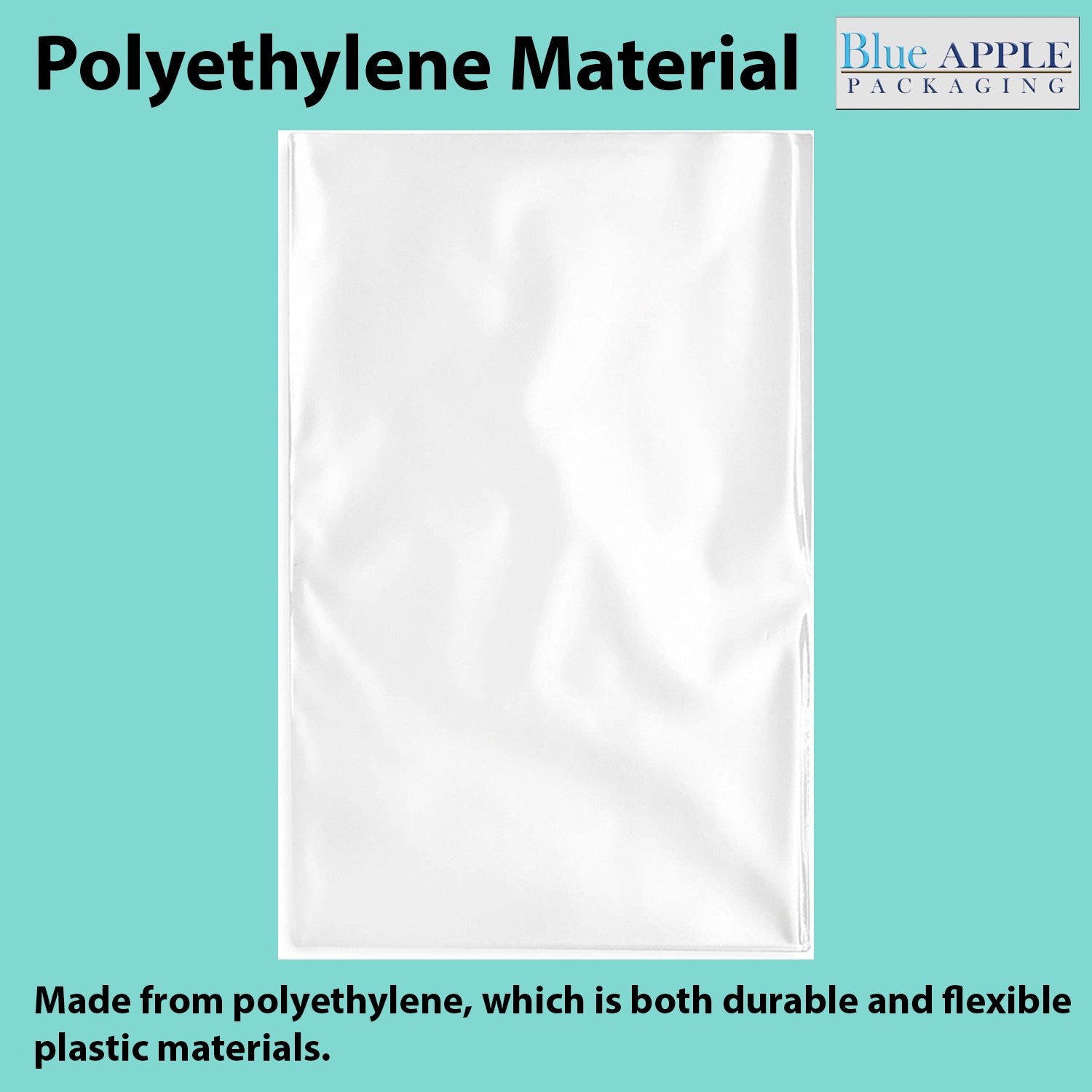 Clear Poly Bags 4Mil 16X16 Flat Open Top (LDPE)