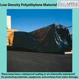 Black Poly Sheeting Tarp 4 Mil 10ftx50ft Thick Frosted Plastic Tarp
