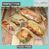 3.5X2.25X7.25 inches Paper Sandwich Bags 80 GSM Kraft w/OPP