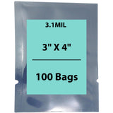 Static Shielding Bag 3.1 Mil, 3 inch (width) X 4 inch (height) Pack of 100 Bags