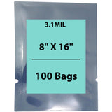 Static Shielding Bag 3.1 Mil, 8 inch (width) X 16 inch (height) Pack of 100 Bags