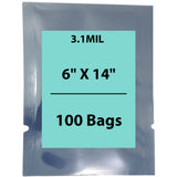 Static Shielding Bag 3.1 Mil, 6 inch (width) X 14 inch (height) Pack of 100 Bags