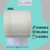 Food Grade Poly Tubing Roll Bags 2Mil 2.5x2150ft- Impulse Heat Sealer
