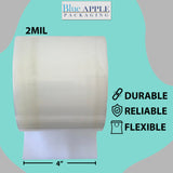 Food Grade Poly Tubing Roll Bags 2Mil 4x2150ft- Impulse Heat Sealer