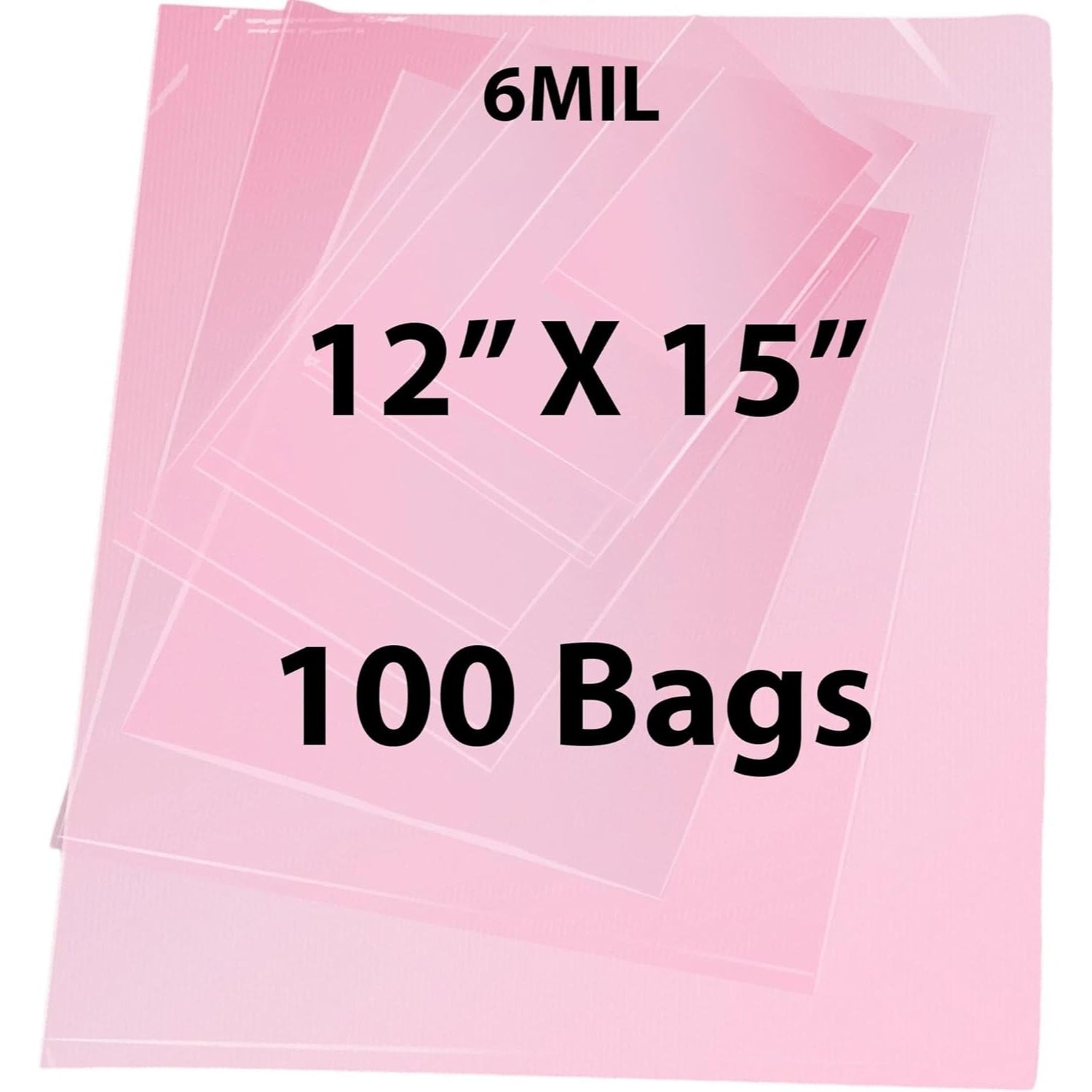 Anti Static Bags Flat 6 Mil 12 inch (width) X 15 inch (Height) Pack of 100 Bags