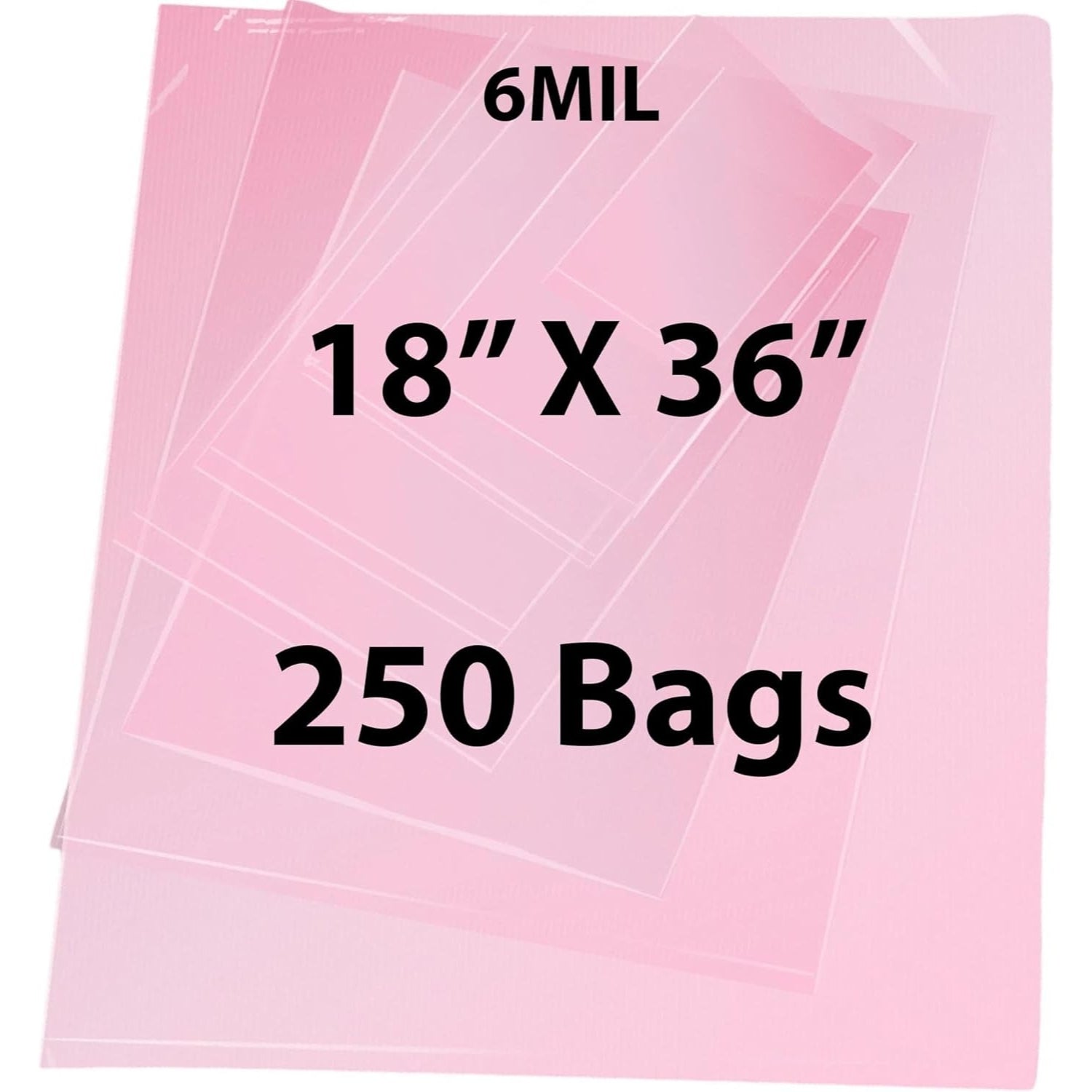Anti Static Bags Flat 6 Mil 18 inch (width) X 36 inch (Height) Pack of 250 Bags